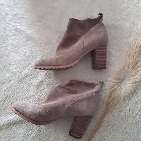 Crown Vintage Booties Women's Size 8M Brown Suede Darcie Slouch High Ankle Boots - Picture 3 of 9